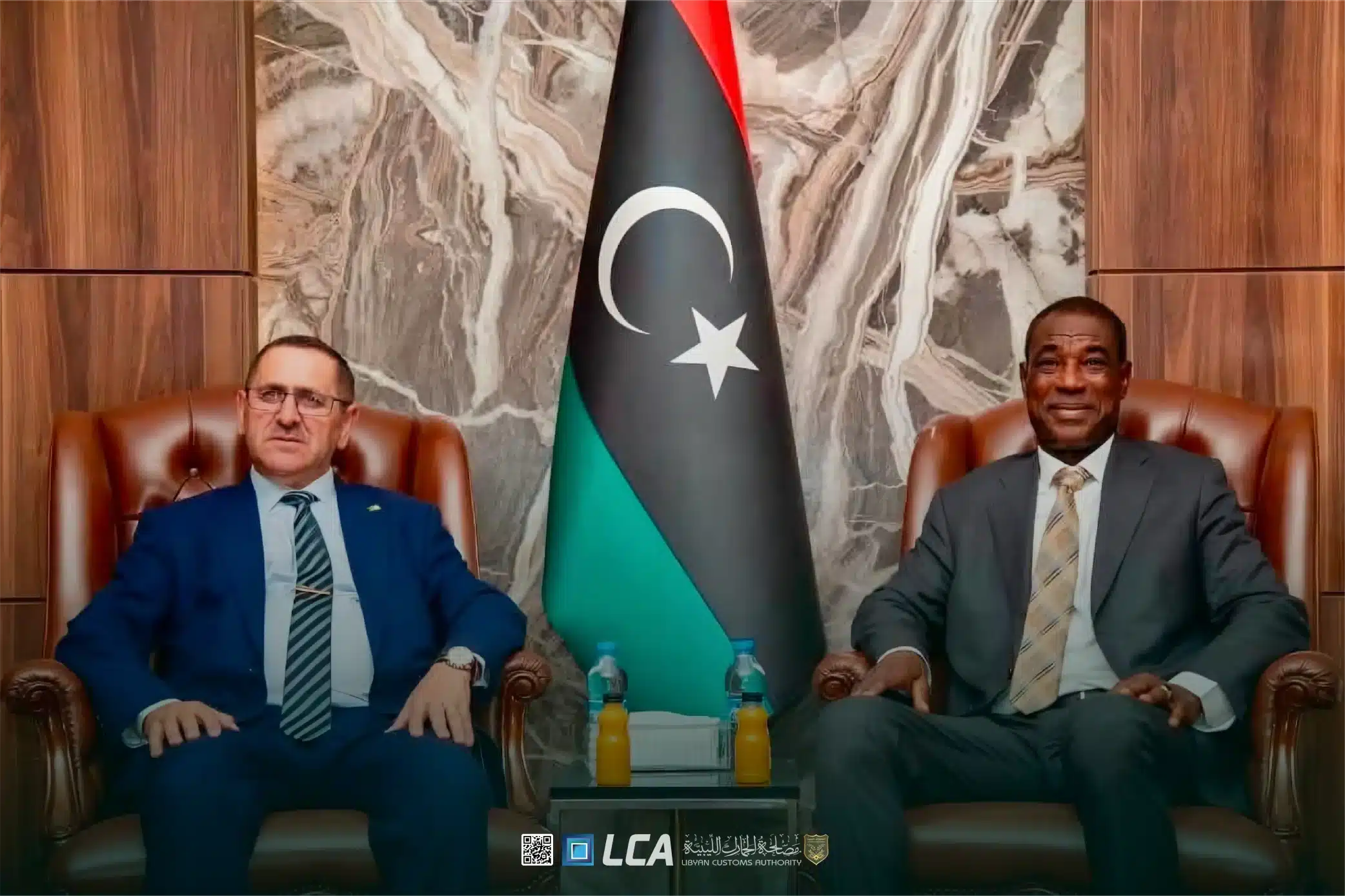 مدير عام مصلحة الجمارك الليبية يستقبل مدير عام الجمارك الجزائرية